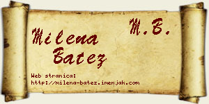 Milena Batez vizit kartica
